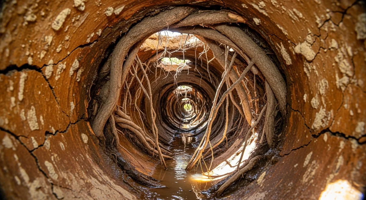 Racines / canalisation envahie