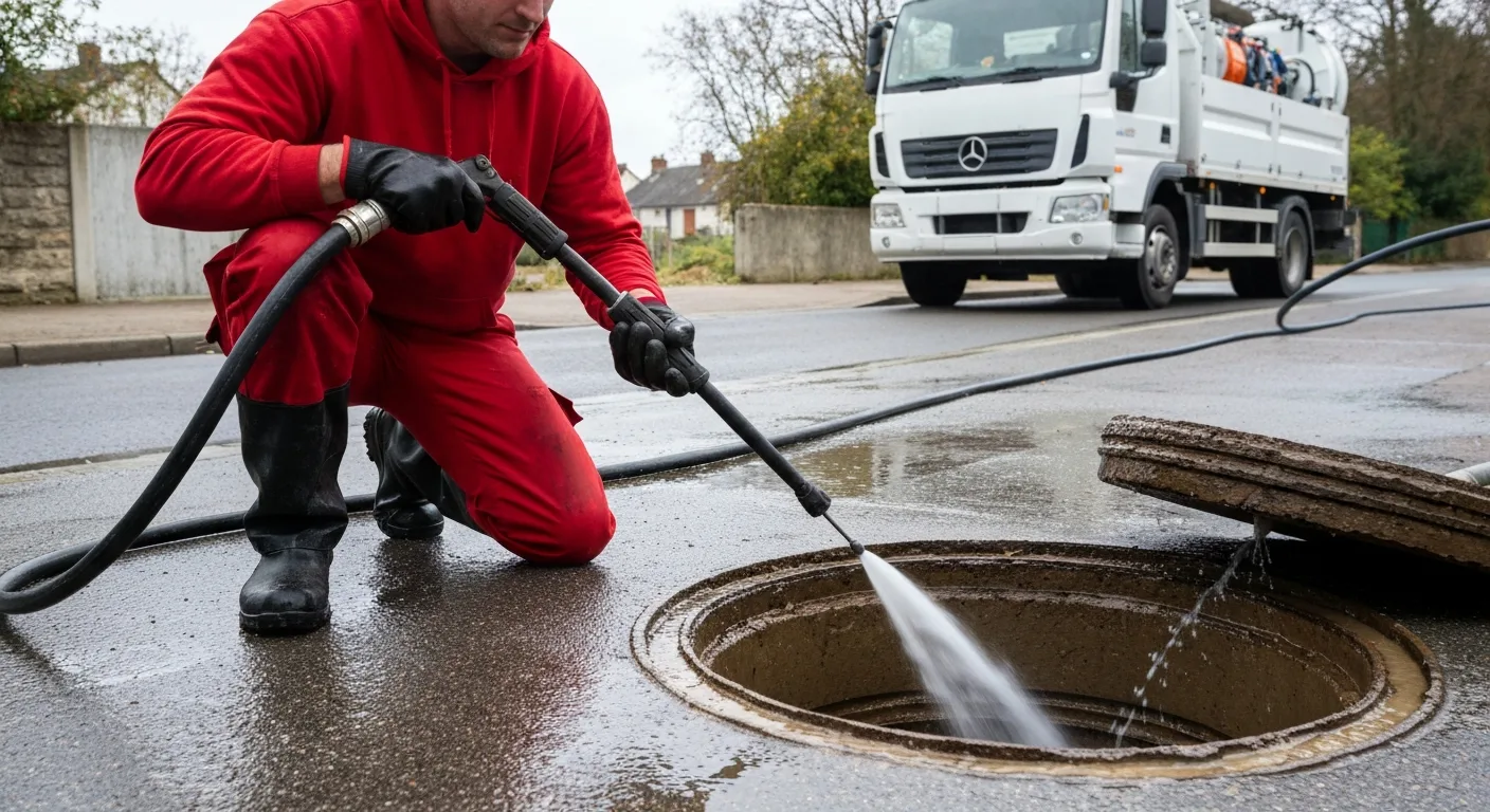 Camion hydrocureur 300–400 bar