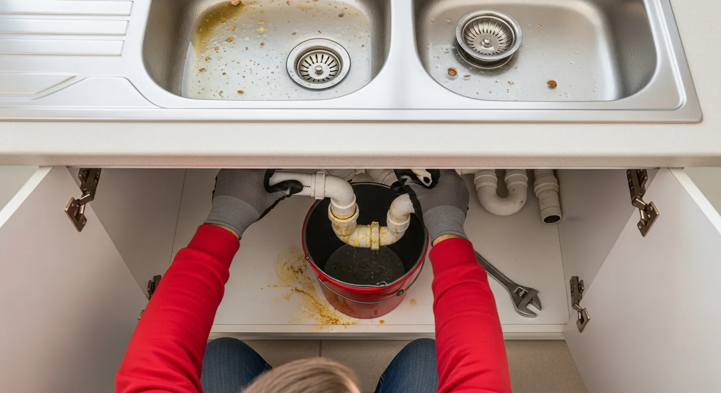 Évier bouché par la graisse