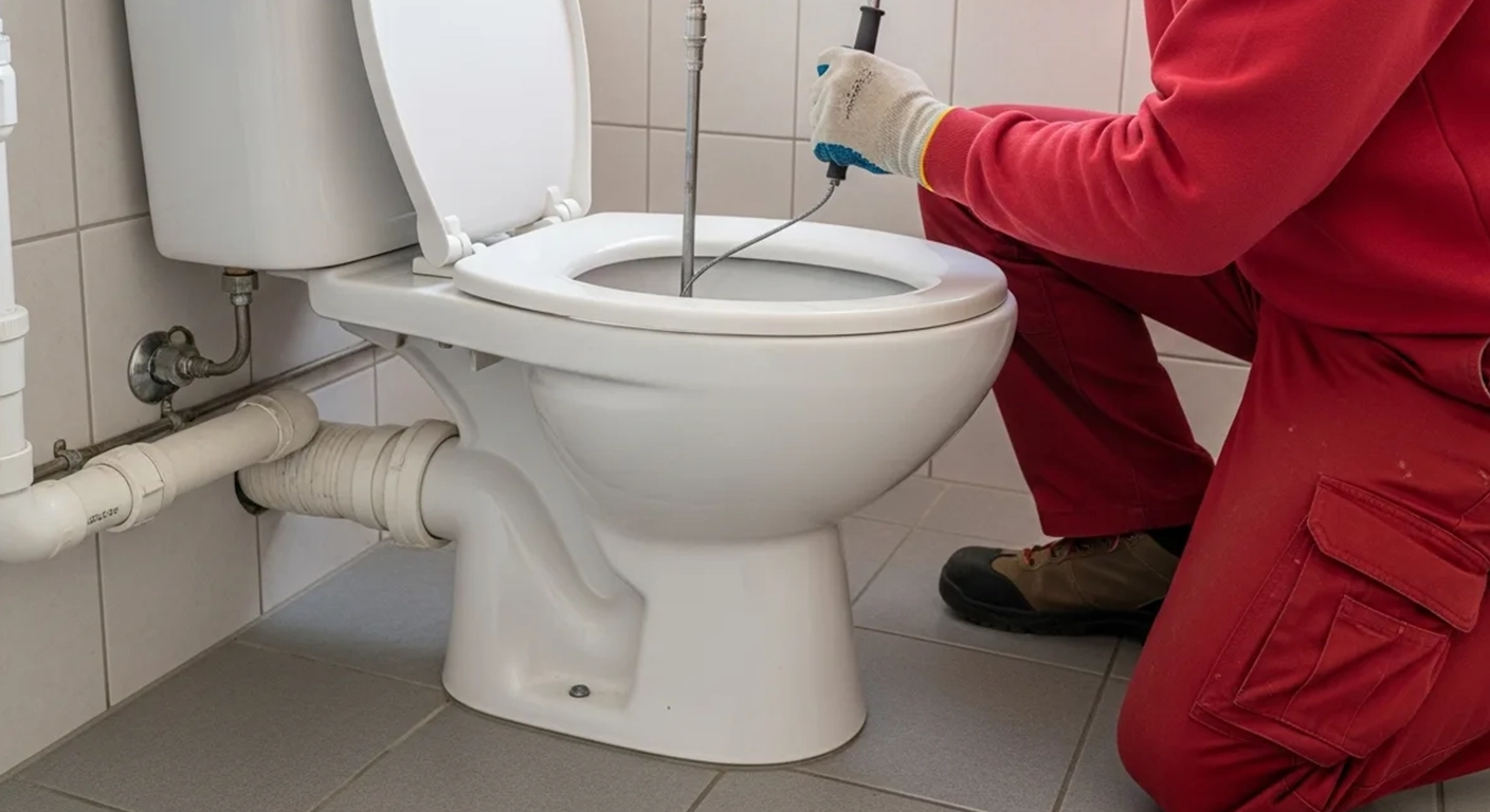 WC bouché (eau qui monte)