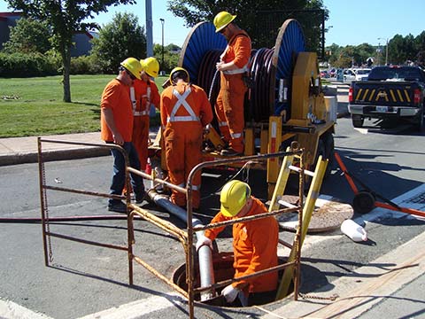 équipe canalisation