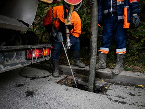 débouchage en cours